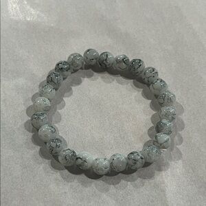Chic Marble Beaded Stretch Bracelet